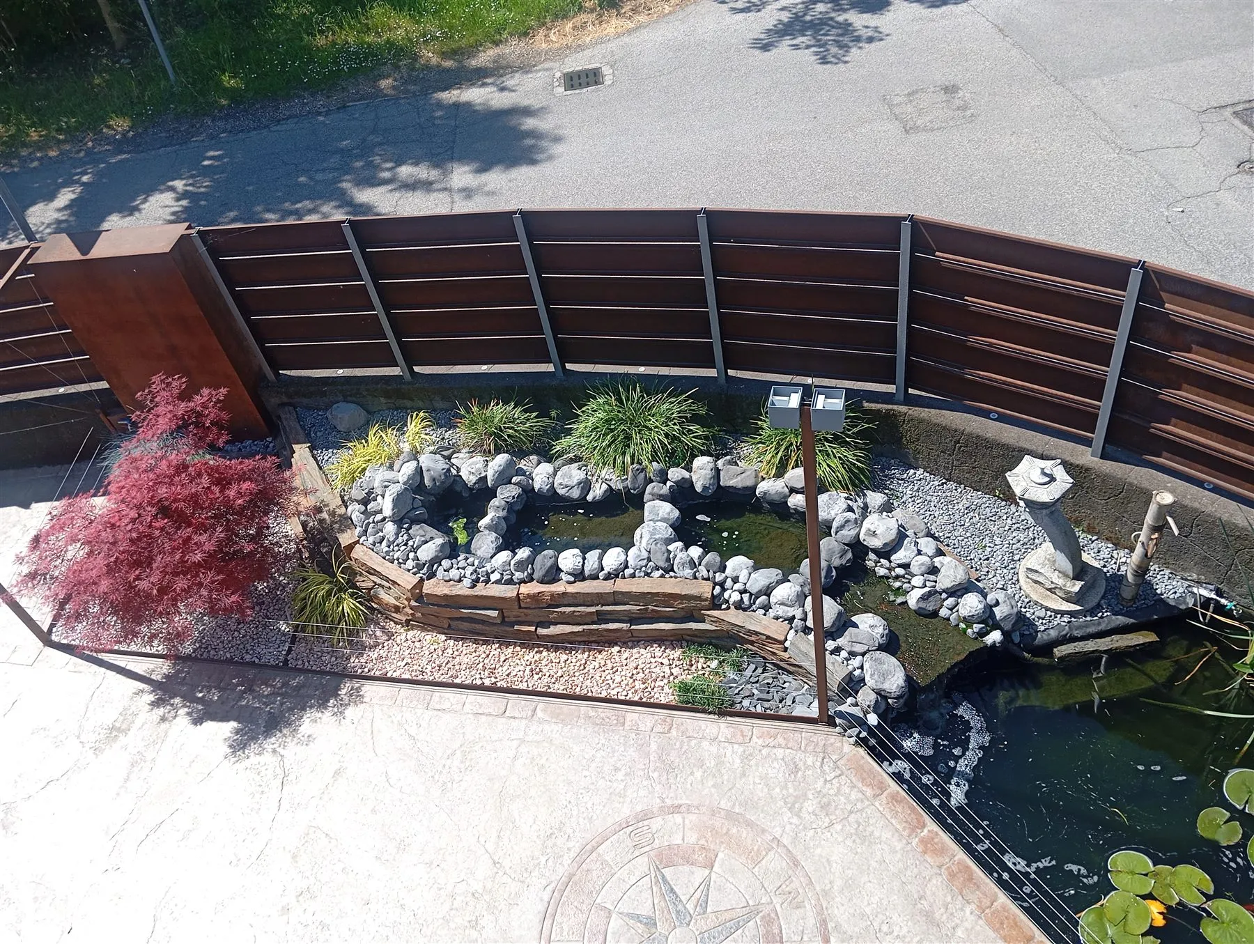 Vista dall’alto del giardino ornamentale